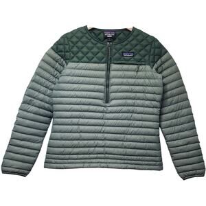 PATAGONIA AlpLight Down Pullover Netplus 2 Tone Green Women's Size Small